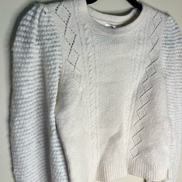 Anthropologie white knit sweater - Picture 3 of 4